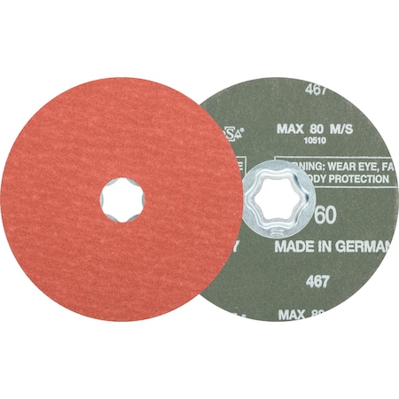 Pferd COMBICLICK Fiber Disc, 5" Dia. - Aluminum Oxide A-COOL, 60 Grit 40311